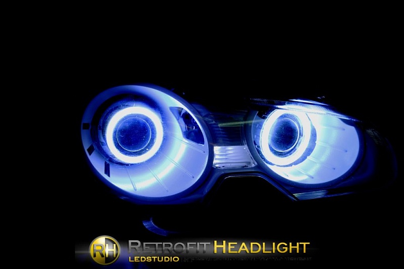 Jaguar XF. Комплексная модернизация передних фар от "ledstudio.org"